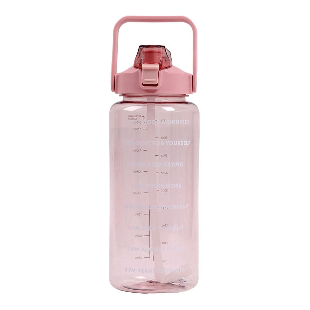 2 liter motivatiefles met schema - Roze