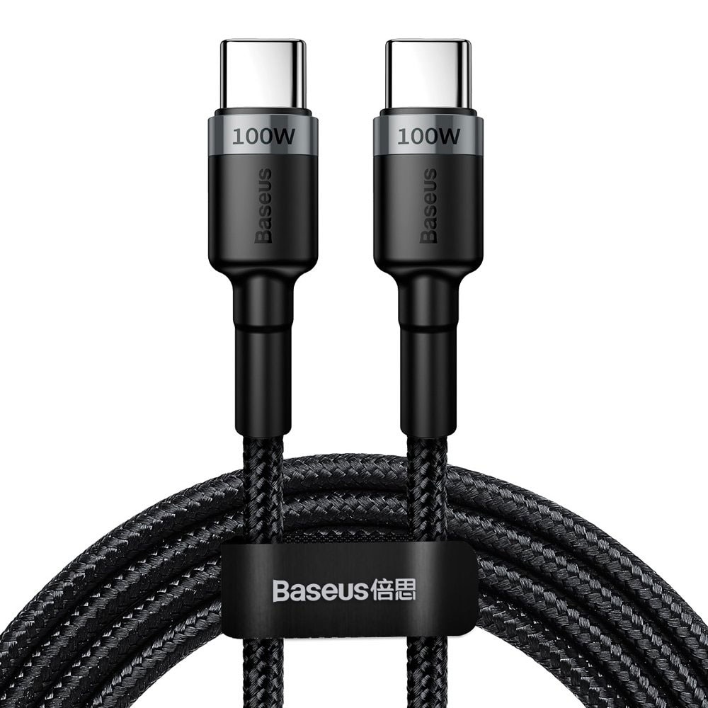 Baseus Cafule 100W USB-C naar USB-C Kabel 2m - Gevlochten