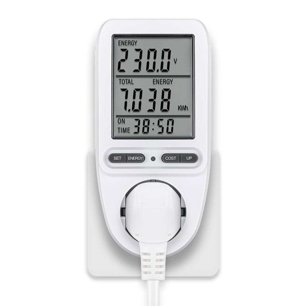 Elektriciteitsmeter wandcontactdoos / LCD Energiemeter voor elektriciteitsmeting