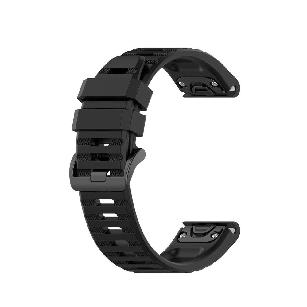 Siliconen polsband voor Garmin Fenix 6 - 22mm - Zwart