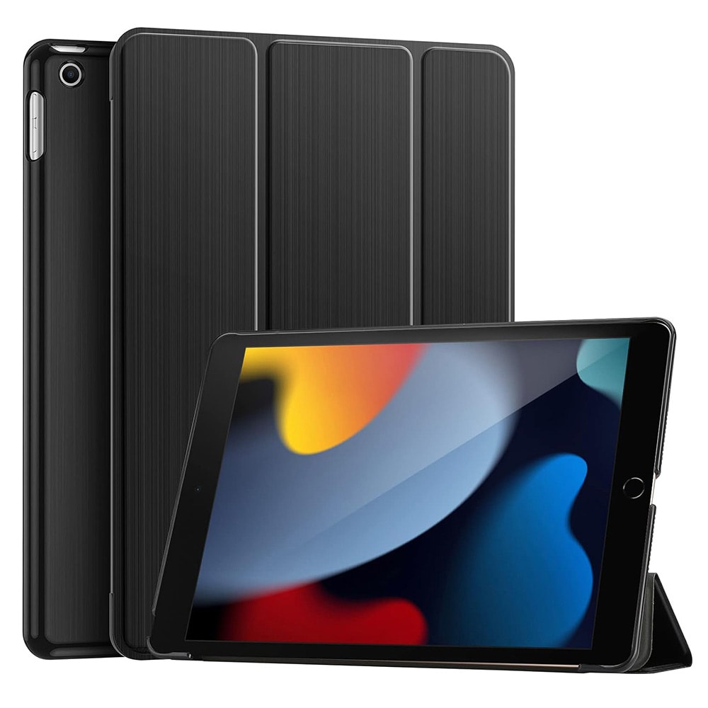 Trifold hoes met standaard voor iPad 10.2" Gen 7 / 8 / 9 - Zwart