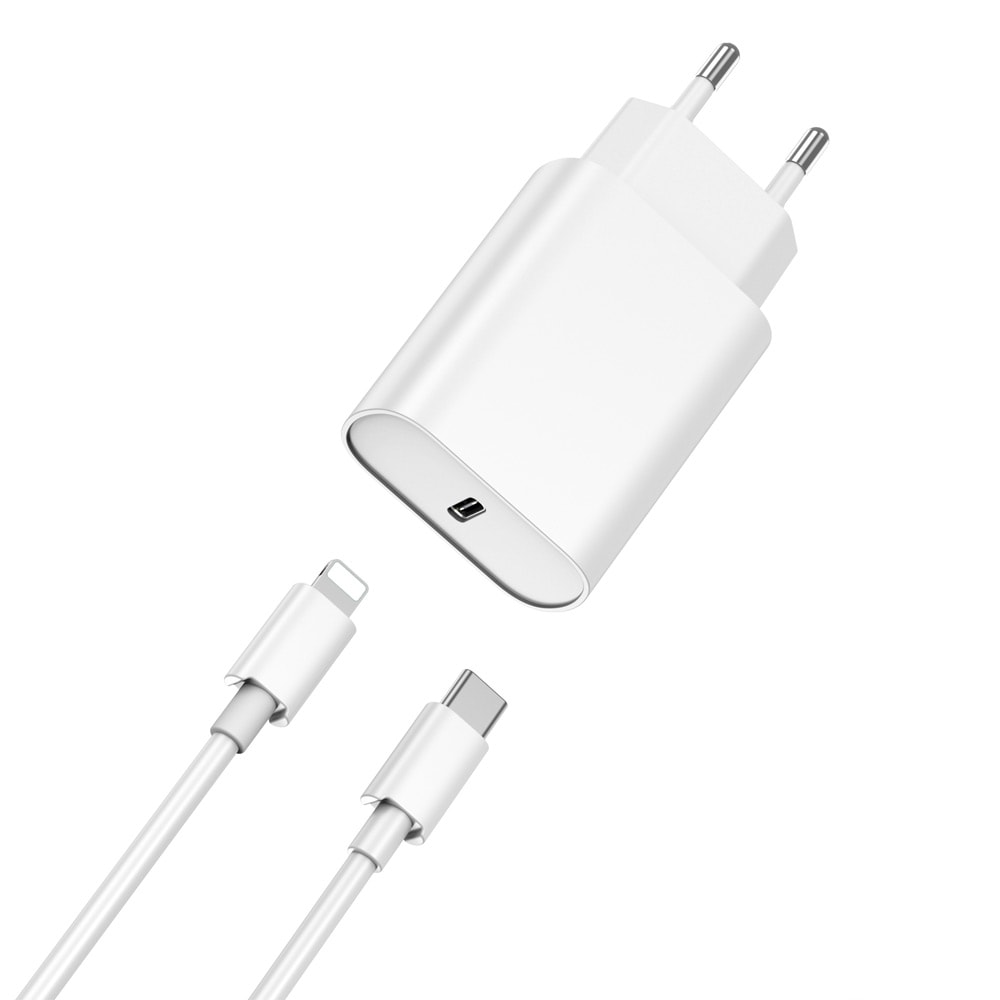 iPhone Snellader USB-C Voedingsadapter 20W + Kabel