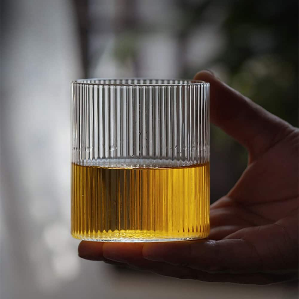 Geribbeld whiskyglas 300ml