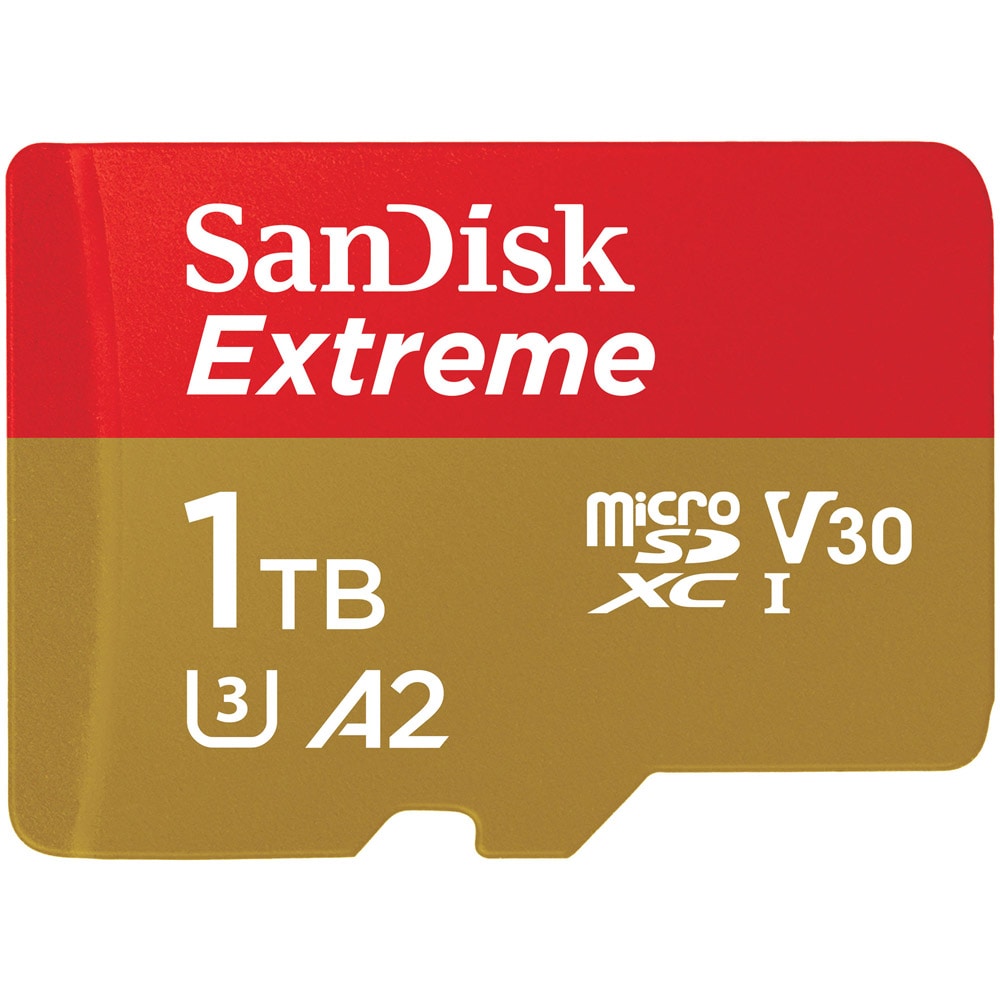 SanDisk Extreme microSDXC Klasse 10 UHS-I U3 V30 A2 190/130MB/s 1TB