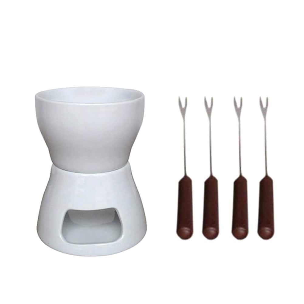 Chocolade fondue set 4 vorken