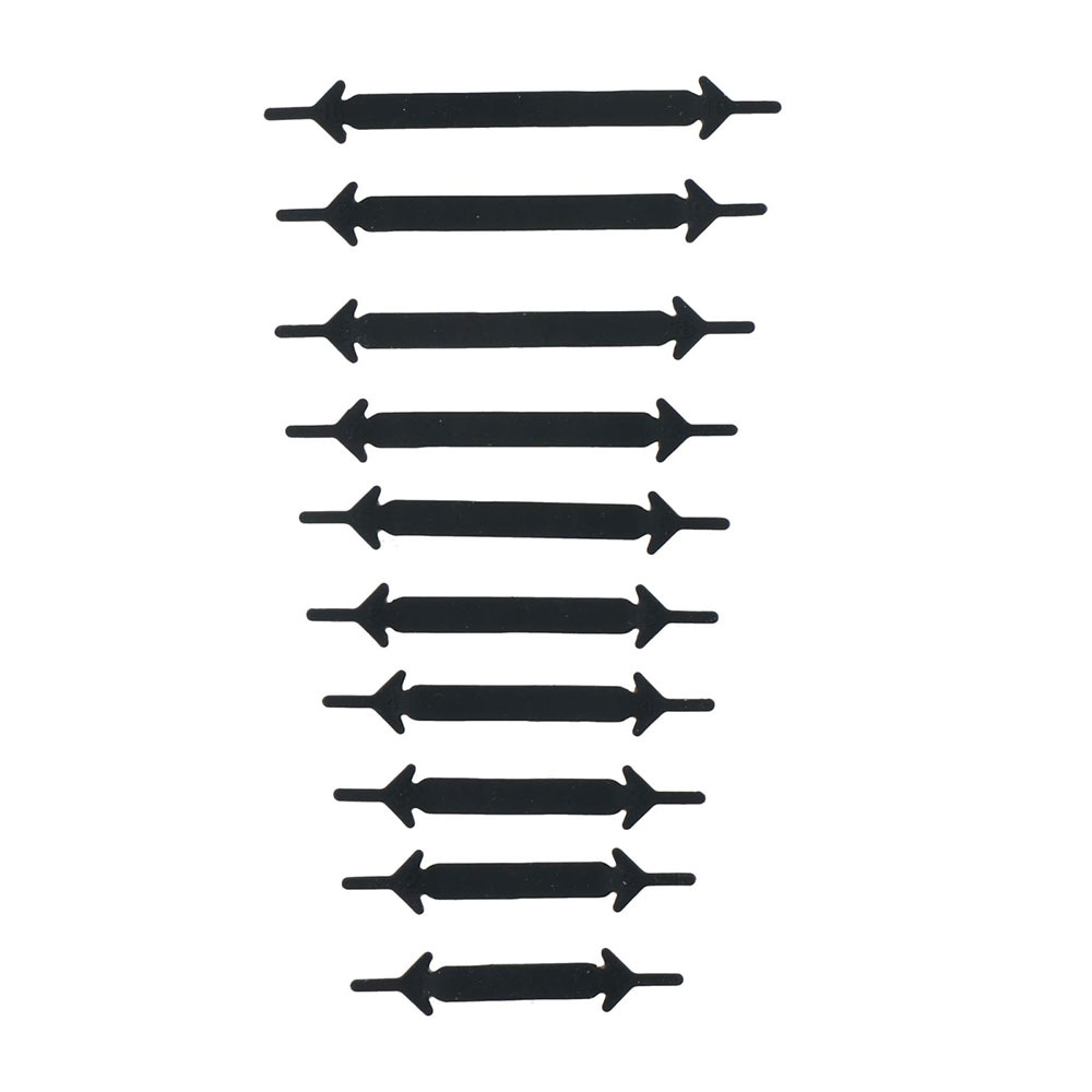 Elastische schoenveters 20 stuks - Zwart