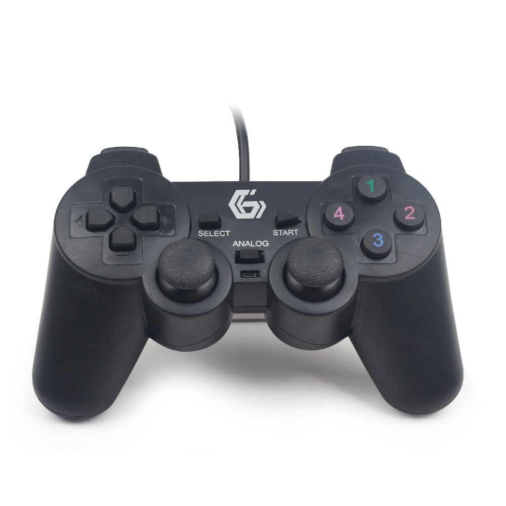 Gembird Dual Vibration Bedrade Gamepad voor PC - Zwart